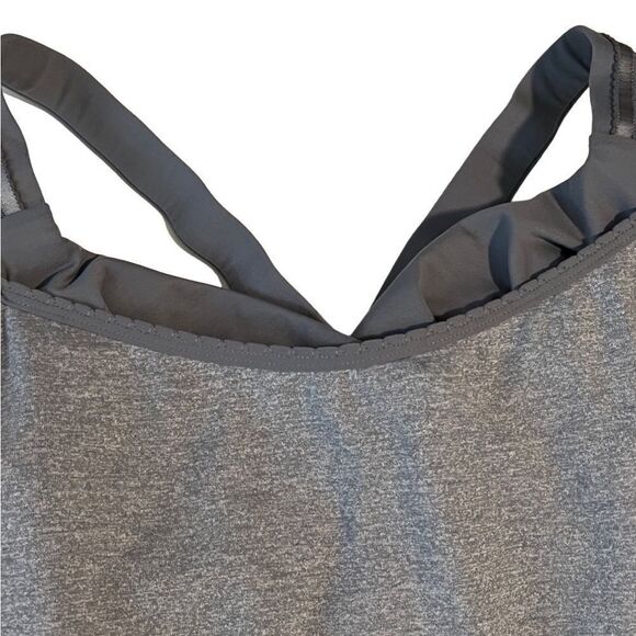 Lululemon Athletica Gray Adjustable Bra Side Detail Tank Top Size 4 - Picture 5 of 13